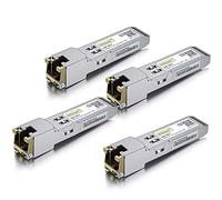 10Gtek 【4 pcs】 1.25G SFP-T, 1000BASE-T Copper SFP, SFP to RJ45 SFP, Compatible with Ubiquiti UF-RJ45-1G, Mikrotik, D-Link, Supermicro, Netgear and More