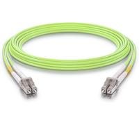 10Gtek [4 Stück LC to LC OM5 Fiber Patch Cable - 1G/10G/40G/100G Multi-Mode Jumper Duplex 50/125μm LSZH Fiber Optic Cord, Green, 3-Meter(9.8-ft)