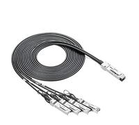 10Gtek 40G QSFP+ to 4xSFP+ Breakout DAC - 40GBASE-CR4 Passive Direct Attach Copper Twinax QSFP to SFP Cable for Cisco QSFP-4SFP10G-CU50CM Devices, 0.5-Meter(1.6ft)