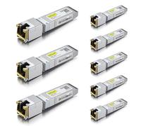 10Gtek 8-Pièces 10Gb SFP+ RJ45 Module, Transceiver Cuivre 10GBase-T, Compatible pour Cisco SFP-10G-T-S, Ubiquiti UniFi UF-RJ45-10G, Mikrotik S+RJ10, Netgear, TP-Link, D-Link