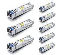 10Gtek 8-Pièces 1G SFP LX Monomode Module, 1000Base-LX LC Mini-Gbic, Compatible pour Cisco GLC-LH-SMD, Meraki, Ubiquiti UniFi UF-SM-1G, Netgear, D-Link, TP-Link, Zyxel, Mikrotik, Open Switch