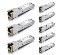 10Gtek 8-Pièces 1G SFP RJ45 Mini-Gbic Module, 1000Base-T Copper Transceiver Compatible pour Cisco GLC-T, Meraki MA-SFP-1GB-TX, Ubiquiti UF-RJ45-1G, D-Link, Zyxel, Netgear, TP-Link, Supermicro ect