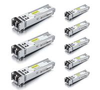 10Gtek 8-Pièces 1G SFP SX Multimode Module, 1000Base-SX LC Mini-Gbic, Compatible pour Cisco GLC-SX-MMD, Meraki, Ubiquiti UniFi UF-MM-1G, Netgear AGM731F, D-Link, TP-Link, Zyxel, Mikrotik ect