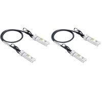 10Gtek Câble SFP+ DAC 10Gbit/s 0.25 Mètres, 10GBASE-CU Twinax en Cuivre Passif à connexion directe, Compatible avec Cisco, Ubiquiti UniFi, TP-Link, Netgear, D-Link, Zyxel, Mikrotik et plus (Lot de 2)