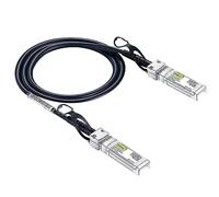 10Gtek Câble SFP+ DAC 10Gbit/s 0.5 Mètres, 10GBASE-CU Twinax en Cuivre Passif à Connexion directe, Compatible avec Cisco, Ubiquiti UniFi, TP-Link, Netgear, D-Link, Zyxel, Mikrotik et Plus