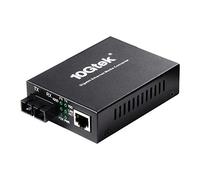 10Gtek Convertisseur de Média Gigabit Ethernet, Built-in 1Gb Multimode SC Transceiver, 10/100/1000M RJ45 à 1000Base-SX, jusqu'à 550m, European Power Adapter