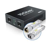 10Gtek Convertisseur de MéDia SFP+ G0200-SFP (Kit #31), 10GBase-T PortéE 30m, Module SFP+ SR 300M MMf 850nm