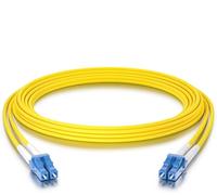 10Gtek Fiber Patch Cable - LC to LC OS2 10Gb/Gigabit Singlemode Jumper Duplex 9/125 LSZH Fiber Optic Cord for SMF SFP Transceiver, Yellow, 0.2-Meter(0.6-ft), 10-Pack