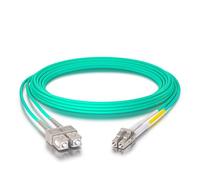10Gtek Fiber Patch Cable - LC to SC OM3 10Gb/Gigabit Multi-Mode Jumper Duplex 50/125μm LSZH Fiber Optic Cord for SFP Transceiver, Aque, 3-Meter(9.8-ft)