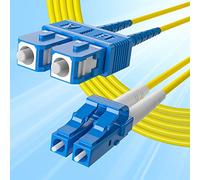 10Gtek Fiber Patch Cable - LC to SC OS2 1G/10G Singlemode Jumper Duplex 9/125 LSZH Fiber Optic Cord, Yellow, 4-Meter(13.1-ft)