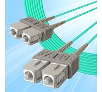 10Gtek Fiber Patch Cable - SC to SC OM3 10Gb/Gigabit Multi-Mode Jumper Duplex 50/125μm LSZH Fiber Optic Cord for SFP Transceiver, Aqua, 10-meter(32.8ft)