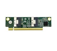 10Gtek Gen4 SFF-8654 Adapter, Dual Ports SFF-8654 8i to PCIe 4.0 X16 Slot, Without Bracket,Application for Link with NVMe SSD. Not Support SAS SSD.
