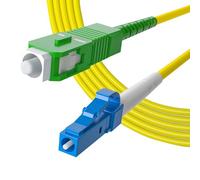 10Gtek LC to SC/APC Simplex Fiber Patch Cord, 9/125μm SMF, 33 ft/10 m