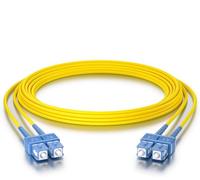 10Gtek OS2 SC à SC Câble Fibre Optique 1m, 9/125 Monomode Duplex Jarretière Optique LSZH pour Convertisseur de Média