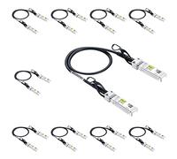 10Gtek 【Paquet de 10 Câble SFP+ DAC 10Gbit/s 0.3 Mètres, 10GBASE-CU Twinax en Cuivre Passif à connexion directe, Compatible avec Cisco, Ubiquiti UniFi, Netgear, D-Link, Zyxel, Mikrotik et plus