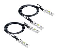 10Gtek 【Paquet de 2 Câble SFP+ DAC 10Gbit/s 0.5 Mètres, 10GBASE-CU Twinax en Cuivre Passif à connexion directe, Compatible avec Cisco, Ubiquiti UniFi, Netgear, D-Link, Zyxel, Mikrotik et plus