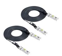 10Gtek 【Paquet de 2】 Câble SFP+ DAC 10Gbit/s 3 Mètres, AWG26, 10GBASE-CU Twinax en Cuivre Passif à Connexion directe, Compatible avec Cisco, Ubiquiti UniFi, Netgear, D-Link, Zyxel, Mikrotik et Plus