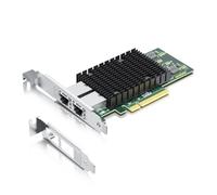 10Gtek pour Intel X540-T2 10Gb PCI-E NIC Carte Réseau, Dual Copper RJ45 Port, with Intel X540 Controller, PCIe Ethernet LAN Adapter pour Windows Server/Windows/Linux/ESX