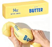 10in Giant Butter Squishy - 14oz Big Jumbo Squishy Butter Stick - Slow Rebound Big Butters Squeeze Stress Ball, Large Butters Fidget for Anxiety Relief Party Favors (1pc)