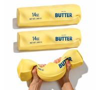 10in Giant Butter Squishy - 14oz Jumbo Butters Squeeze Stress Balls, Slow Rebound Squeeze Realistic Big Butter Squishy, Large Stress Relief Fidget for Anxiety Relief Hand Relax (Clay-Filled, 2Pcs)