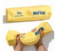 10in Giant Butter Squishy - 14oz Jumbo Butters Squeeze Stress Balls, Slow Rebound Squeeze Realistic Big Butter Squishy, Large Stress Relief Fidget for Anxiety Relief Hand Relax (Clay-Filled, 1Pc)
