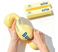 10in Giant Squishy Butter, 14oz Géante Boule Anti-Stress Beurre Squishy Butter Stick Grosse Bâtonnet de Beurre, Idéal pour Les Fêtes(2PCS)
