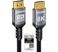 10K 8K Câble HDMI 2.1 48Gbps 6.1M, Certifié Ultra Haute Vitesse HDMI Cable 0.01ms 4K 240Hz 165Hz 120Hz 8K 60Hz eARC Netflix HDCP 2.3 2.2 DTS:X HDR10+ TV Moniteur Projecteur Roku PS5 X-box