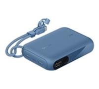 Belkin Batterie Externe 10000mah, Power Bank Charge Rapide avec 2 Ports USB-C (Chargeur Portable, écran, 20 W, pour l'iPhone 16 et 15, Samsung Galaxy S25 et S24, Pixel 9, iPad, etc., Bleu)