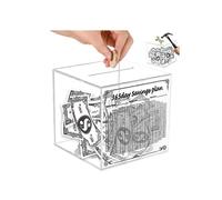 10K Smash Box for Money, Clear Unbreakable Money Box to Save in 365 Days