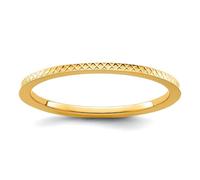 10ky Bague empilable avec motif croisé 1,2 mm Taille 6,5 pour homme et femme