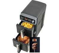10L Friteuse sans Huile Double Stack XL - Air Fryer 2 Compartiments 2400W avec Alerte Vibration, 4 Niveaux & Sync&Match | Design Compact Gain de Place