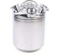 10l Fût de nettoyage Avec couvercle Boîte de nettoyage de bière Acier inoxydable Récipient de nettoyage à 3 têtes Chope de bière pour tireuse à bière pour brassage à domicile Bar d'hôtel Pub