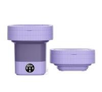 10L Machine à Laver Portable, Mini Machine à Laver, Machine à Laver Pliable, Timing Intelligent à 3 Vitesses, Pour Camping, Voyage, RV, Dortoir, Sous VêTements, Chaussette (violet)