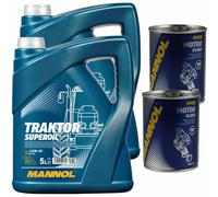 10L mannol huile moteur L'Huile De Tracteur Superapi CD 15W-40 Incl. Motor Flush