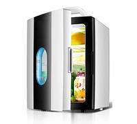 10L Mini Réfrigérateur Avec Fenêtre Réfrigérateur Cosmétique Reefer Électrique Maquillage Soins De La Peau Réfrigérateur Refroidisseur De Boissons Et Chauffage Des Aliments Réfrigérateur De Voiture (