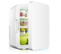 10L Mini Réfrigérateur pour Chambre sous Le Comptoir Réfrigérateur Congélateur Chauffe-Aliments Refroidisseur De Boissons Réfrigérateur Portable Compact pour Petit Bureau, Maison, Voiture AC + DC (Co