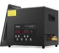 10L Nettoyeur à ultrasons Machine de nettoyage avec chauffage du panier et minuterie 240W