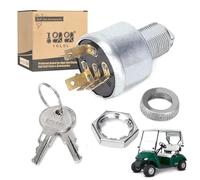 10L0L Accessoires pour chariot de golf Commutateur d'allumage pour EZGO 1968-up avec feux d'usine gaz et électrique, 3 voies 4 terminaux avec 2 clés standard, OEM# 33639-G01