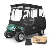 10L0L Boîtier de voiturette de golf pour 2 passagers pour Yamaha G14 G22 G29 Drive2 avec ouvertures de rétroviseur latérales de sécurité, housse de pluie pour voiturette de golf avec pare-brise