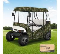 10L0L Boîtier universel pour chariot de golf compatible avec EZGO et Club Car, chariot de golf pour 2 passagers, matériau imperméable 420D, coupe-vent, transparent sur les 2 côtés (vert)