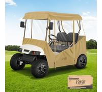 10L0L Boîtier universel pour chariot de golf compatible avec EZGO et Club Car, chariot de golf pour 2 passagers, matériau imperméable 420D, coupe-vent, transparent sur les 2 côtés (gris)