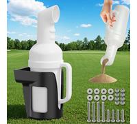 10L0L Bouteille de sable universelle pour voiturette de golf avec support de remplissage de divot pour Club Car EZGO pour Yamaha avec poignée antidérapante et support anti-hochet