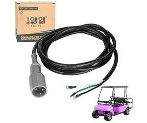 10L0L Chargeur de voiturette de Golf 48 V pour voiturette électrique Club Car DS Precedent, modèles à partir de 1995, Prise Ronde à 3 Broches de 327,7 cm avec Ensemble de Cordon DC.