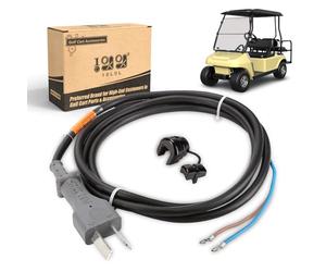 10L0L Cordon de chargeur CC 36 V à 2 broches avec prise pour modèles électriques Club Car DS, EZGO et Columbia, OEM 101643301, 1013076, 66063-69B, 14835-G1