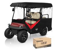 10L0L Enclos de chariot de golf universel de 220 cm pour 4 passagers, convient pour Yamaha Club Car EZGO TXT RXV, imperméable, coupe-vent, résistant à la neige, portable, housse de conduite