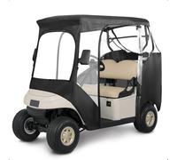 10L0L Housse de Protection pour Chariot de Golf pour 2 passagers EZGO TXT, 4 côtés Transparents, Convient pour Toutes Les Conditions météorologiques, imperméable et résistant au Soleil