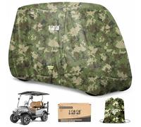 10L0L Housse robuste pour voiturette de golf 2/4 passagers pour Yamaha EZGO, Club Car, 600D, protection contre les intempéries, résistante aux intempéries, pour le rangement extérieur, camouflage