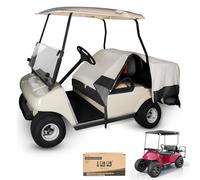10L0L Housses de siège imperméables pour voiturette de golf 2 passagers/2 + 2 passagers, anti-poussière universelle, compatible avec Yamaha, EZGO, Club Car, coupe-vent, toutes saisons, pour chariot de