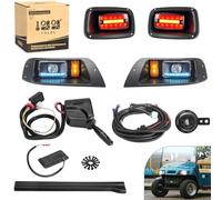 10L0L Kit de phares LED Deluxe pour chariot de golf EZGO TXT, avec feux de circulation diurnes, feux de croisement et clignotants