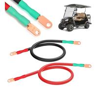 10L0L Lot de 2 câbles de batterie universels pour voiturette de golf - Noir et rouge - Sécurité et installation facile - Pour Yamaha, EZGO, Club Car